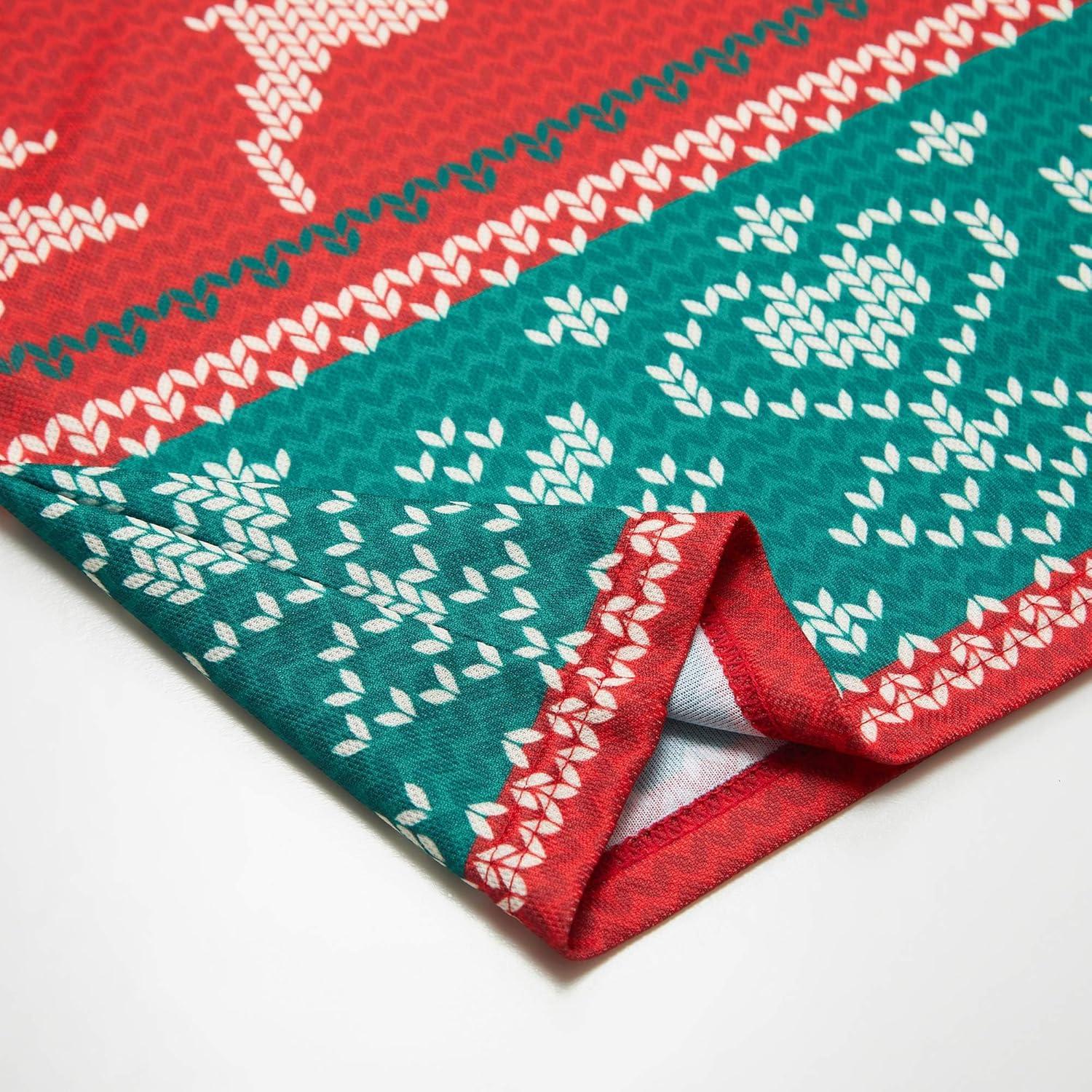 image:imageEALER Christmas Sublimated Practice Hockey Jersey Jacket with elk and Snow for Men and BoysRed
