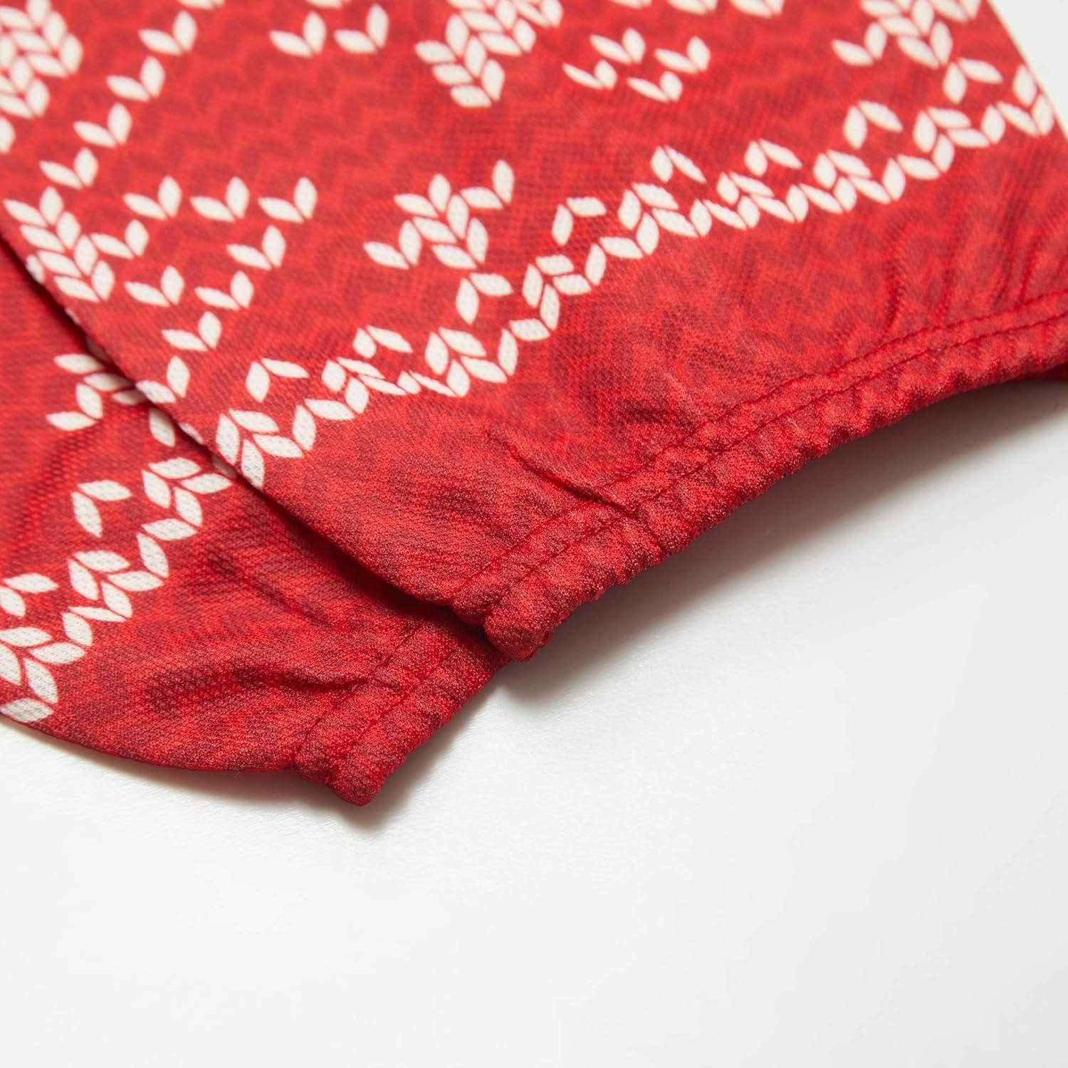 image:imageEALER Christmas Sublimated Practice Hockey Socks Leggings with elk and Snow for Men and BoysRed