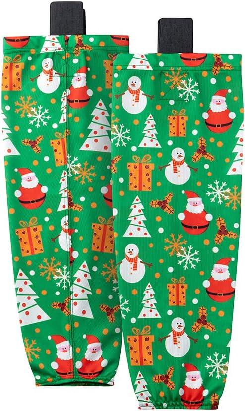 image:imageEALER Christmas Sublimated Practice Hockey Socks Leggings with elk and Snow for Men and BoysSocksgreen