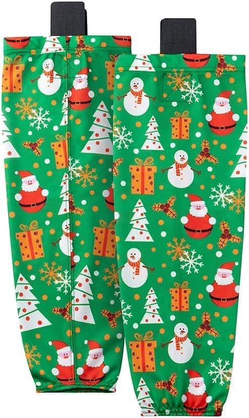 image:imageEALER Christmas Sublimated Practice Hockey Socks Leggings with elk and Snow for Men and BoysSocksgreen