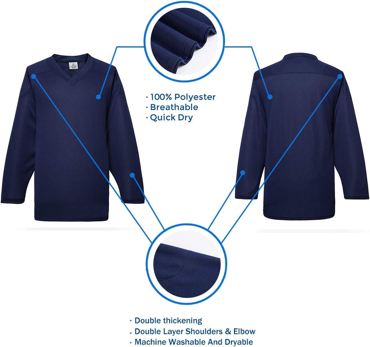 image:imageEALER H80 Series Blank Ice Hockey Practice Jersey for Men and Boy Senior and Junior Adult and YouthNavy