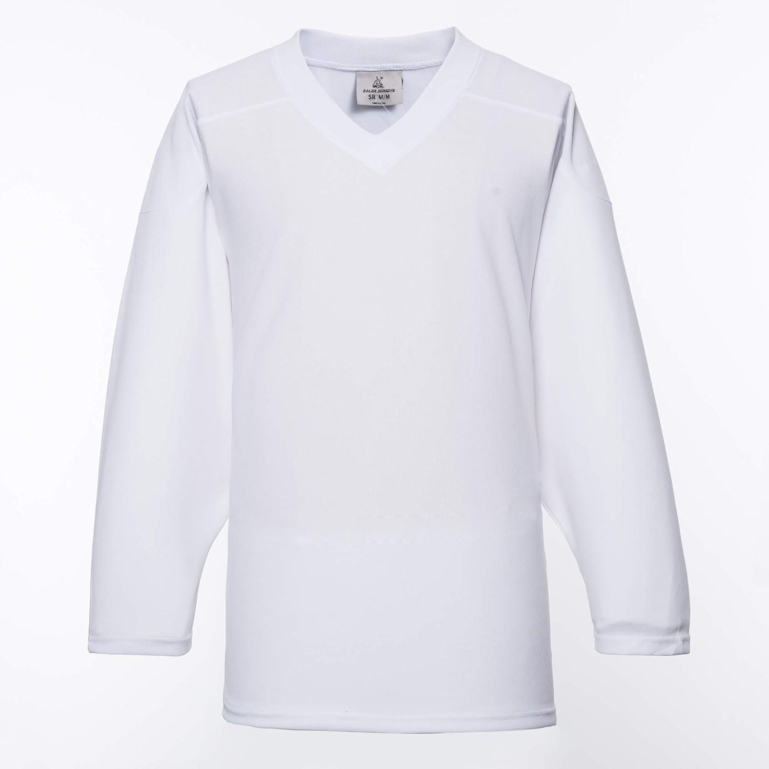 image:imageEALER H80 Series Blank Ice Hockey Practice Jersey for Men and Boy Senior and Junior Adult and YouthWhite