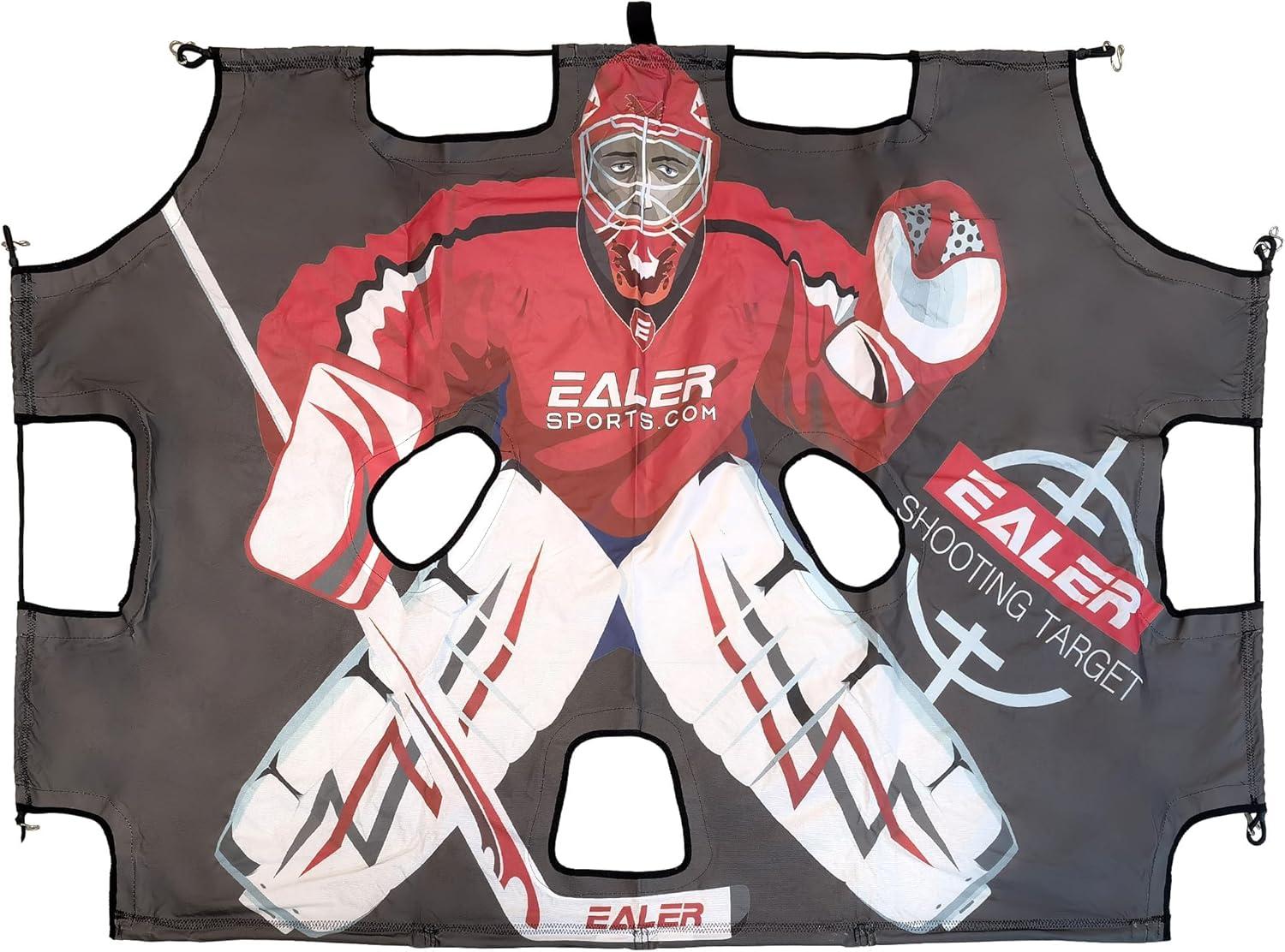 image:imageEALER Hockey Goal with Shooting Targets 64 Portable Street amp Ice Goal HeavyDuty 2 Steel Frame 11 Target Holes TearProof Fabric Official Size Easy Backyard AssemblyShooting Target