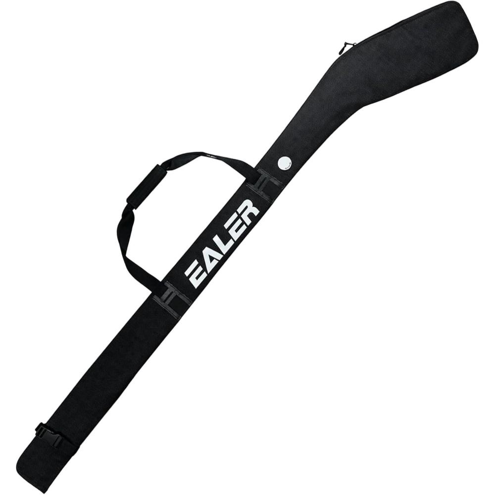 image:imageEALER Adult One Shoulder Hockey Stick Bag Black Lightweight Waterproof Adjustable Buckle Strap Padded Shoulder Strap Fits up to 3 Senior Sticks for MenHBS300 Black