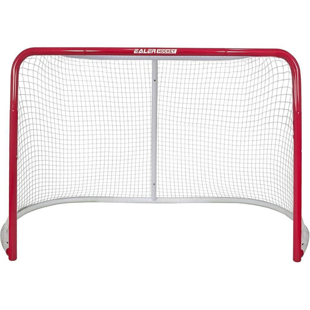 image:imageEALER Hockey Goal with Shooting Targets  64 Portable Street amp Ice Goal HeavyDuty 2 Steel Frame 11 Target Holes TearProof Fabric Official Size Easy Backyard Assembly6x 4 Hockey Goal