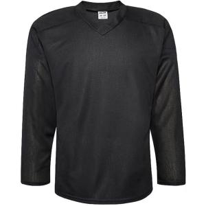 EALER H80 Series Blank Ice Hockey Practice Jersey for Men and Boy – Senior and Junior – Adult and Youth(Black)