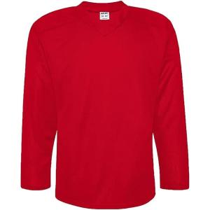 EALER H80 Series Blank Ice Hockey Practice Jersey for Men and Boy – Senior and Junior – Adult and Youth(Red)