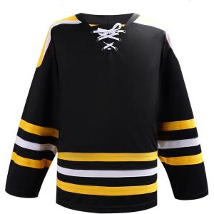 EALER H900 Series Ice Hockey League Team Color Blank Practice Jersey(E105#black)