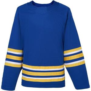 EALER H900 Series Ice Hockey League Team Color Blank Practice Jersey(Ef100#blue)