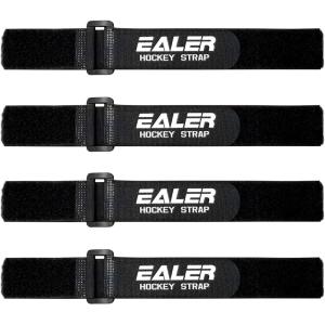 EALER Heavy Duty Hockey Shin Straps for Easy Use (Black)
