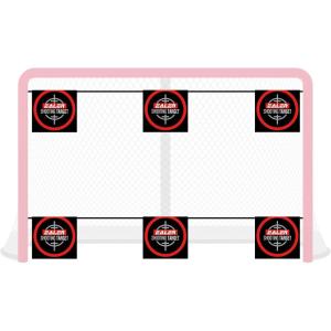 EALER Hockey Goal with Shooting Targets – 6′×4′ Portable Street & Ice Goal, Heavy-Duty 2″ Steel Frame, 11 Target Holes, Tear-Proof Fabric, Official Size, Easy Backyard Assembly(6 Hockey Targets & 2 Straps)