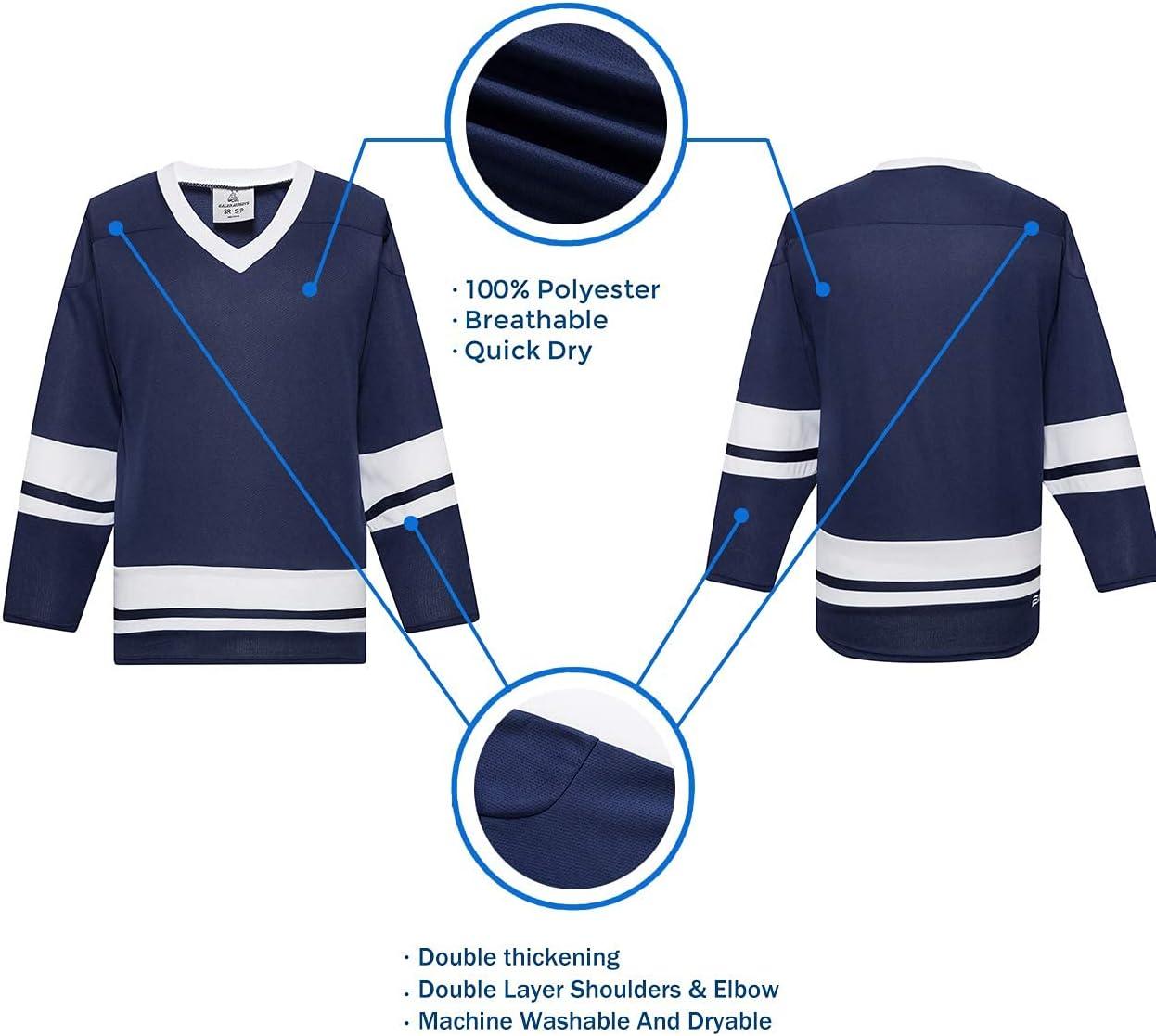 image:imageEALER H400 Series Blank Ice Hockey Practice Jersey League Jersey Team JerseyNavyWhite