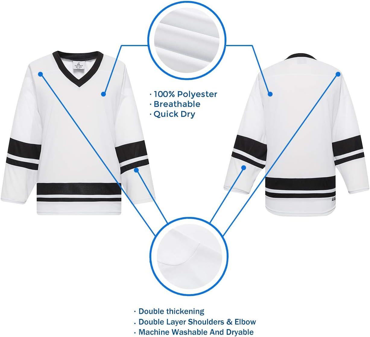 image:imageEALER H400 Series Blank Ice Hockey Practice Jersey League Jersey Team JerseyWhiteBlack