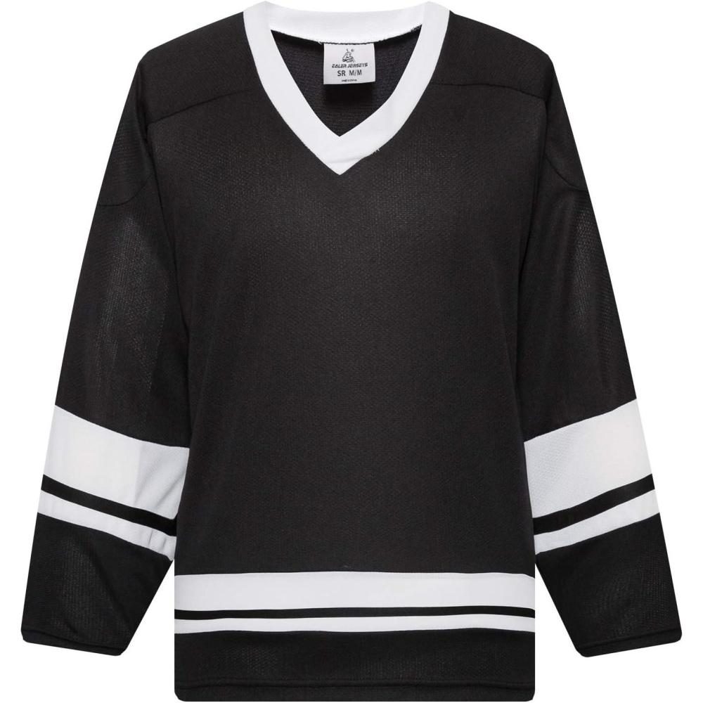 image:imageEALER H400 Series Blank Ice Hockey Practice Jersey League Jersey Team JerseyBlackWhite
