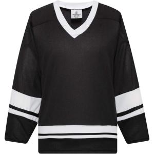EALER H400 Series Blank Ice Hockey Practice Jersey League Jersey Team Jersey(Black/White)