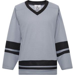 EALER H400 Series Blank Ice Hockey Practice Jersey League Jersey Team Jersey(Grey/Black)