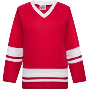 EALER H400 Series Blank Ice Hockey Practice Jersey League Jersey Team Jersey(Red/White)