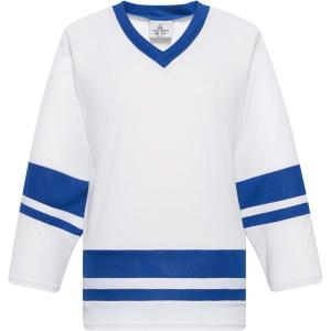 EALER H400 Series Blank Ice Hockey Practice Jersey League Jersey Team Jersey(White/Royal)