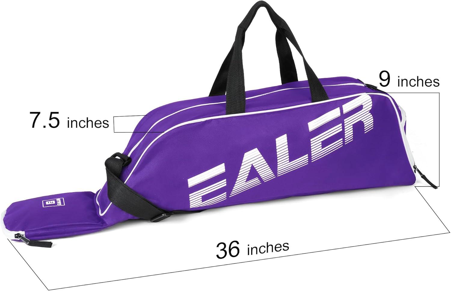 image:imageEALER Baseball Bat Tote Bag amp Tball Softball Equipment Bag Gear for Kids Youth and Adults Holds Bat Helmet Glove Cleats Shoes and MorePurple