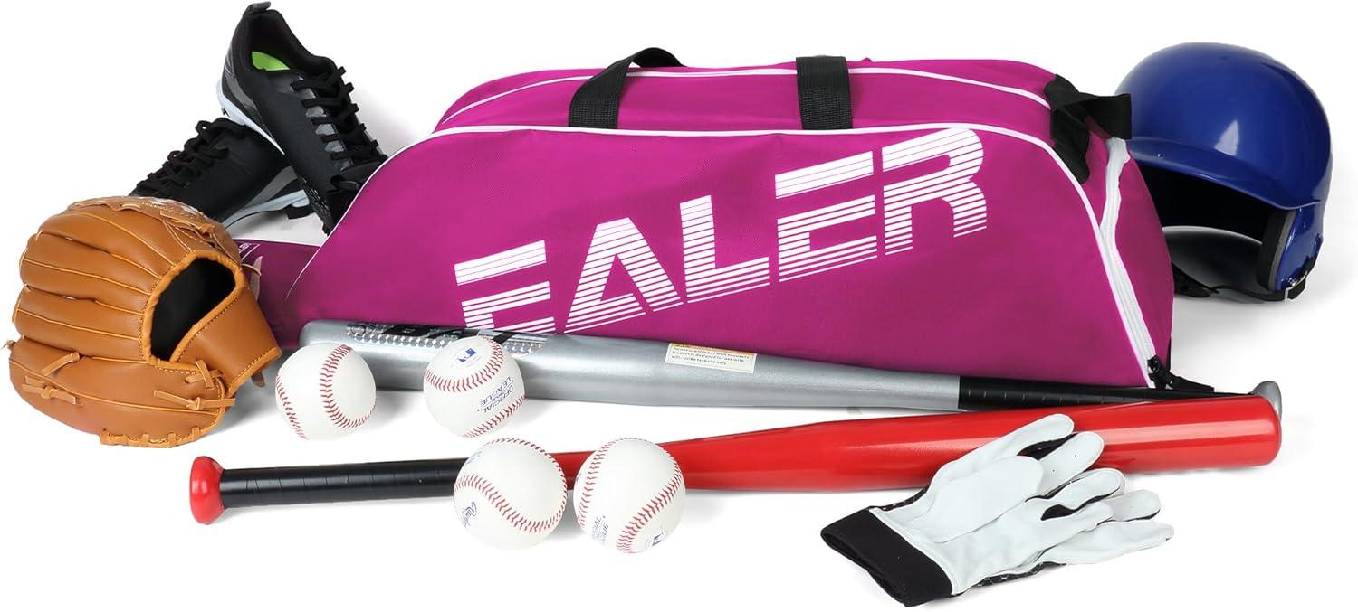 image:imageEALER Baseball Bat Tote Bag amp Tball Softball Equipment Bag Gear for Kids Youth and Adults Holds Bat Helmet Glove Cleats Shoes and MoreRose Red