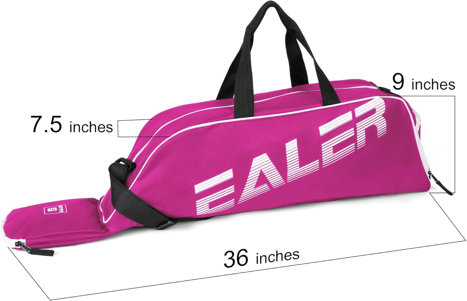 image:imageEALER Baseball Bat Tote Bag amp Tball Softball Equipment Bag Gear for Kids Youth and Adults Holds Bat Helmet Glove Cleats Shoes and MoreRose Red