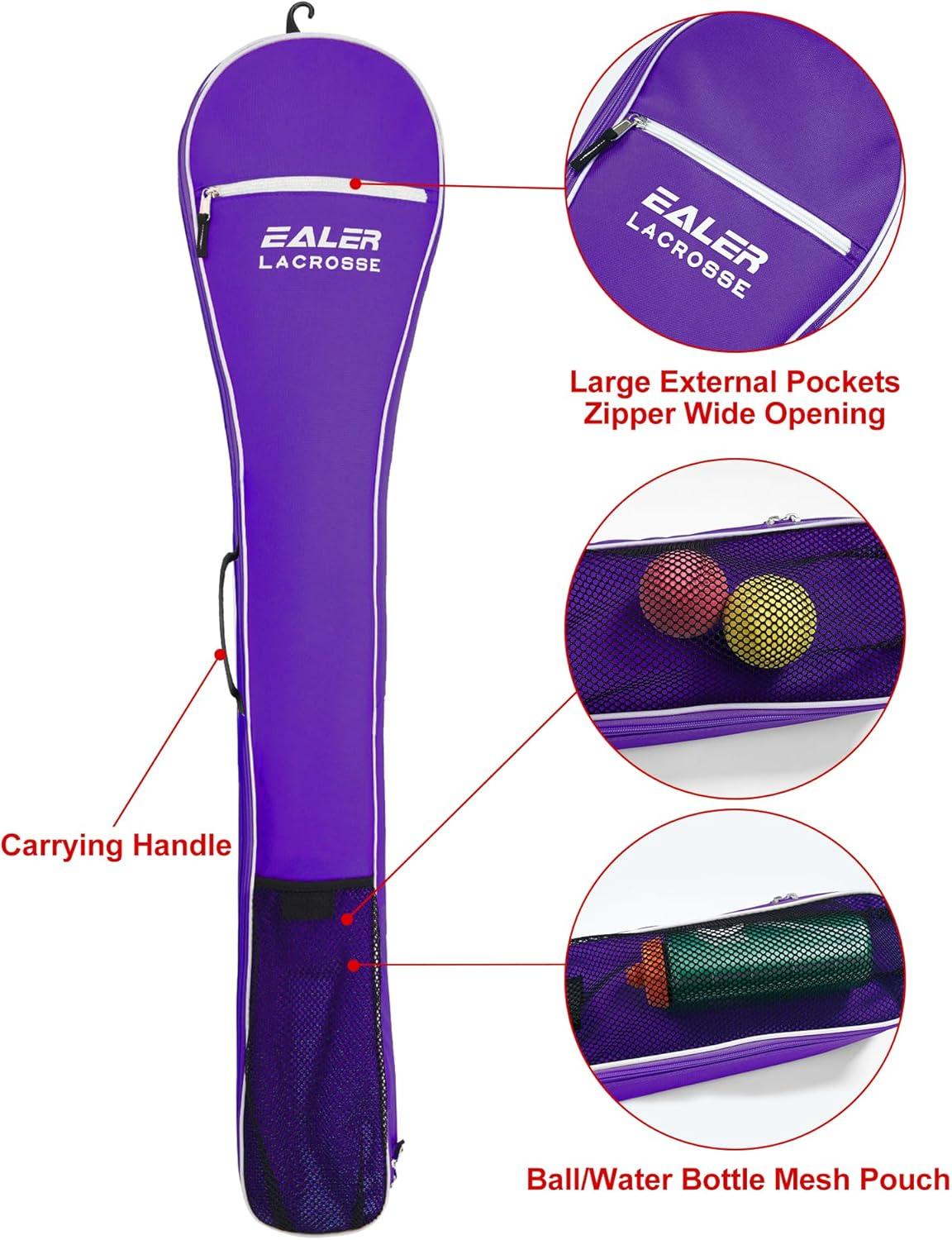 image:imageEALER ELB200 Lacrosse Stick Bag Field Hockey Stick Bag Lacrosse Equipment Bags Storage BagPure purple