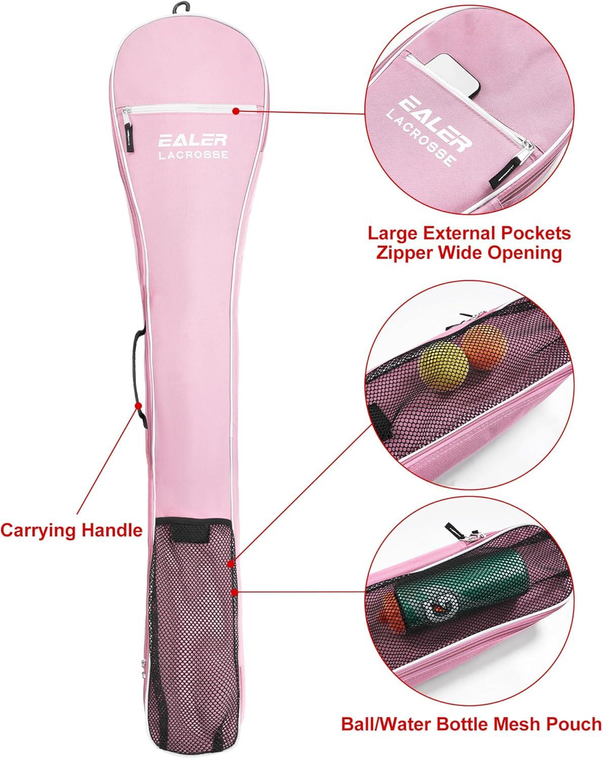 image:imageEALER ELB200 Lacrosse Stick Bag Field Hockey Stick Bag Lacrosse Equipment Bags Storage BagRose Red