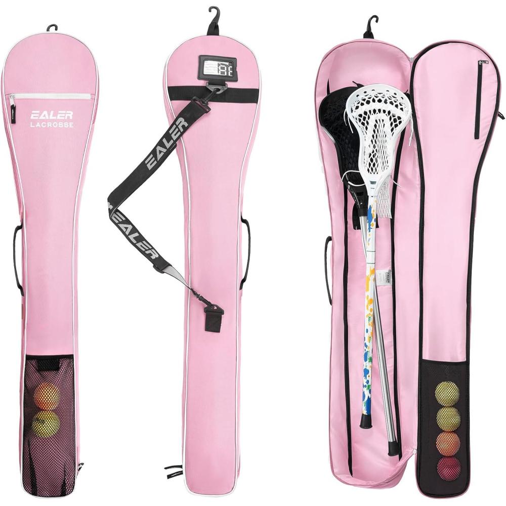 image:imageEALER ELB200 Lacrosse Stick Bag Field Hockey Stick Bag Lacrosse Equipment Bags Storage BagRose Red