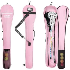 EALER ELB200 Lacrosse Stick Bag, Field Hockey Stick Bag, Lacrosse Equipment Bags Storage Bag(Rose Red)