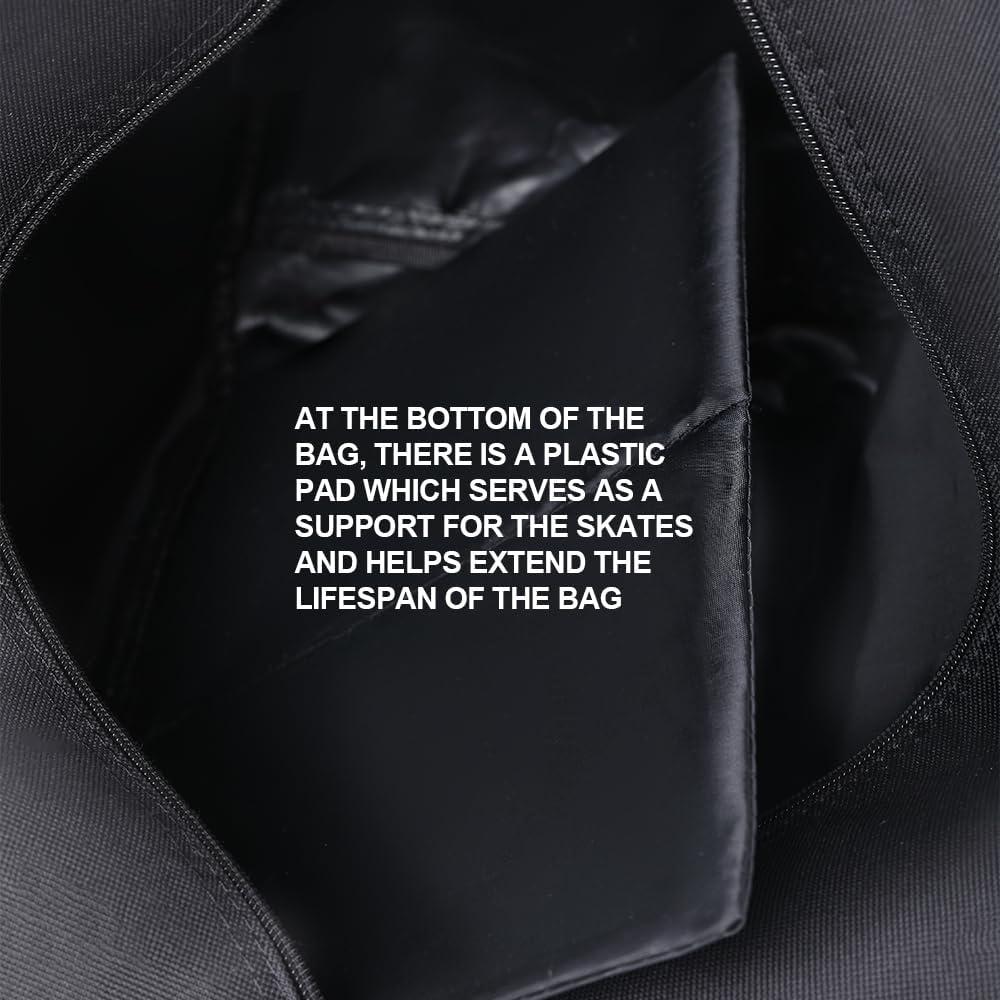 image:imageEALER HeavyDuty Waterproof Skate Bag with Adjustable Shoulder Strap Fits Ice Hockey Inline Roller amp Quad SkatesKids amp AdultsBlackGold