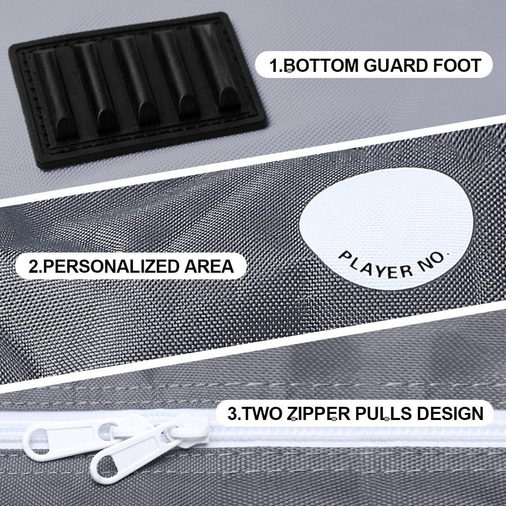 image:imageEALER HeavyDuty Waterproof Skate Bag with Adjustable Shoulder Strap Fits Ice Hockey Inline Roller amp Quad SkatesKids amp AdultsDark gray Light gray