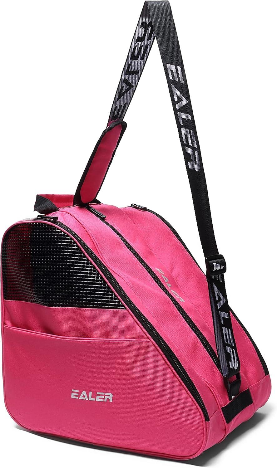 image:imageEALER HeavyDuty Waterproof Skate Bag with Adjustable Shoulder Strap Fits Ice Hockey Inline Roller amp Quad SkatesKids amp AdultsPinkA