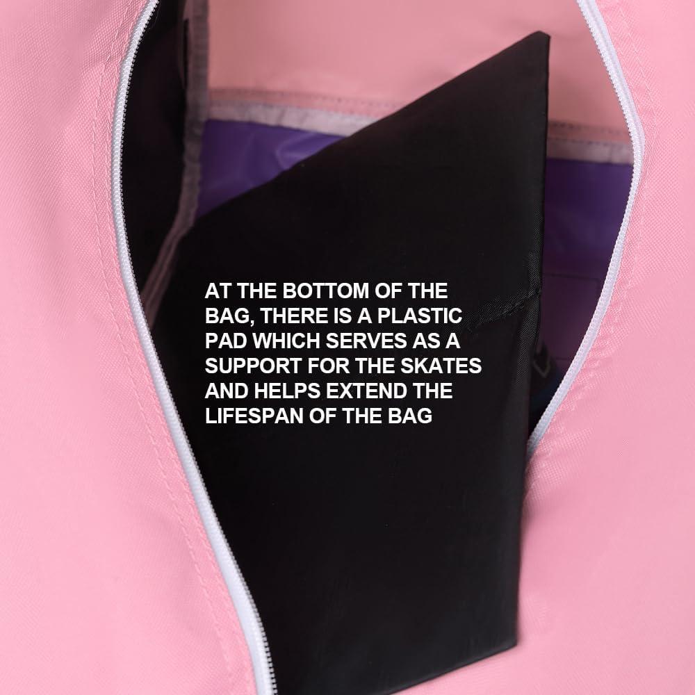 image:imageEALER HeavyDuty Waterproof Skate Bag with Adjustable Shoulder Strap Fits Ice Hockey Inline Roller amp Quad SkatesKids amp AdultsPinkPurple