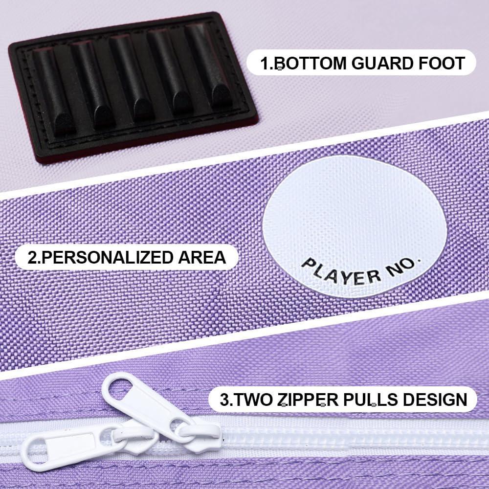 image:imageEALER HeavyDuty Waterproof Skate Bag with Adjustable Shoulder Strap Fits Ice Hockey Inline Roller amp Quad SkatesKids amp AdultsPurple Light Purple