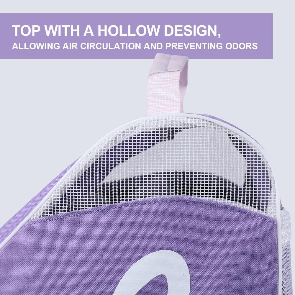 image:imageEALER HeavyDuty Waterproof Skate Bag with Adjustable Shoulder Strap Fits Ice Hockey Inline Roller amp Quad SkatesKids amp AdultsPurple Light Purple