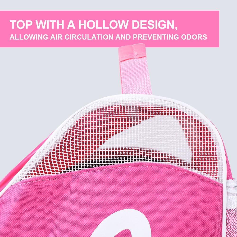 image:imageEALER HeavyDuty Waterproof Skate Bag with Adjustable Shoulder Strap Fits Ice Hockey Inline Roller amp Quad SkatesKids amp AdultsRose Pink