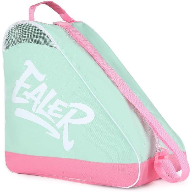 image:imageEALER HeavyDuty Waterproof Skate Bag with Adjustable Shoulder Strap  Fits Ice Hockey Inline Roller amp Quad SkatesKids amp AdultsLake blue  Pink