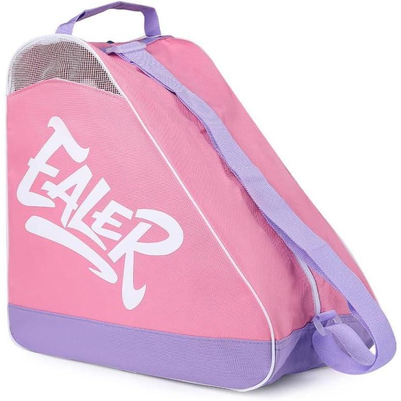 image:imageEALER HeavyDuty Waterproof Skate Bag with Adjustable Shoulder Strap Fits Ice Hockey Inline Roller amp Quad SkatesKids amp AdultsPinkPurple