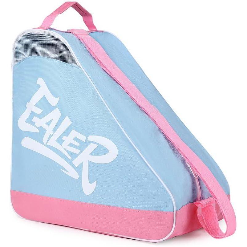 image:imageEALER HeavyDuty Waterproof Skate Bag with Adjustable Shoulder Strap Fits Ice Hockey Inline Roller amp Quad SkatesKids amp Adultsblue Pink