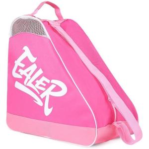 EALER Heavy-Duty Waterproof Skate Bag with Adjustable Shoulder Strap – Fits Ice Hockey, Inline, Roller & Quad Skates,Kids & Adults(Rose / Pink)