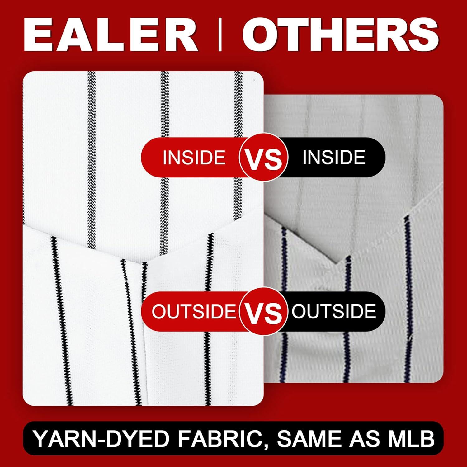 image:imageEALER BJ80 Series Mens Baseball Jersey Button Down Shirts Short Sleeve Hipster Hip Hop Sports UniformsSwhite