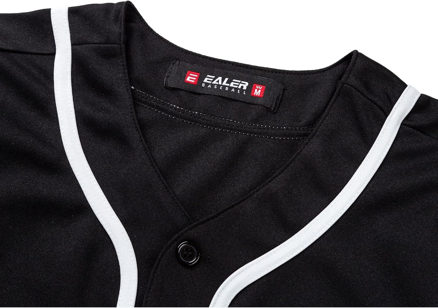 image:imageEALER BJW80 Series Womens Baseball Jersey Softball Jersey Button Down ShirtsBlack