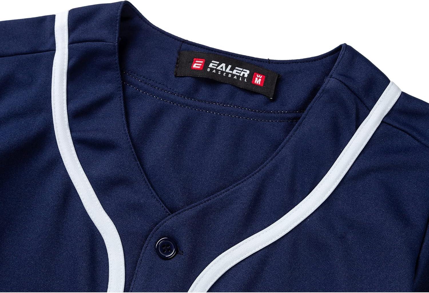 image:imageEALER BJW80 Series Womens Baseball Jersey Softball Jersey Button Down ShirtsNavy
