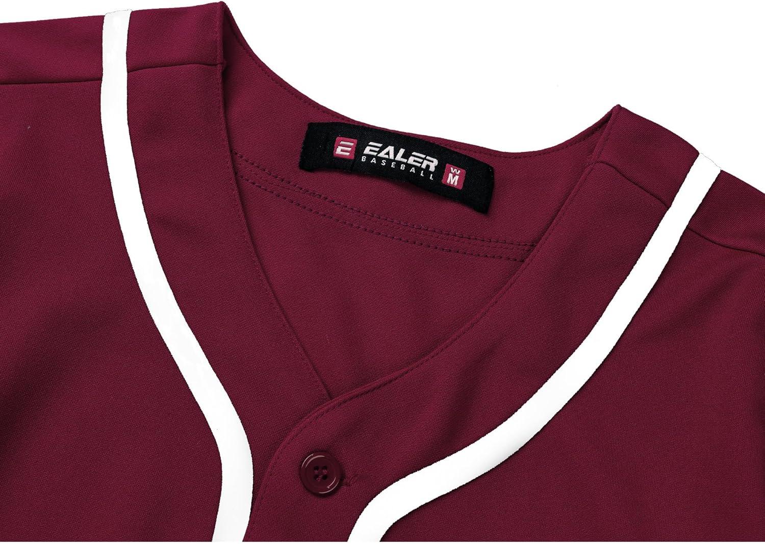 image:imageEALER BJW80 Series Womens Baseball Jersey Softball Jersey Button Down ShirtsPurple Red