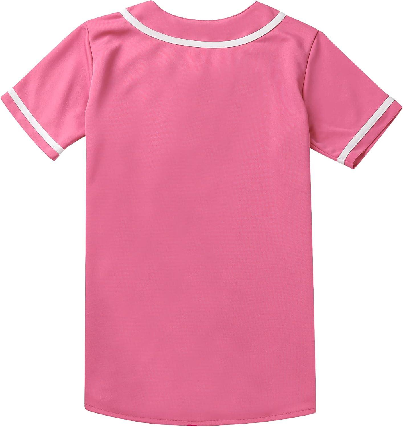 image:imageEALER BJW80 Series Womens Baseball Jersey Softball Jersey Button Down ShirtsRose Red
