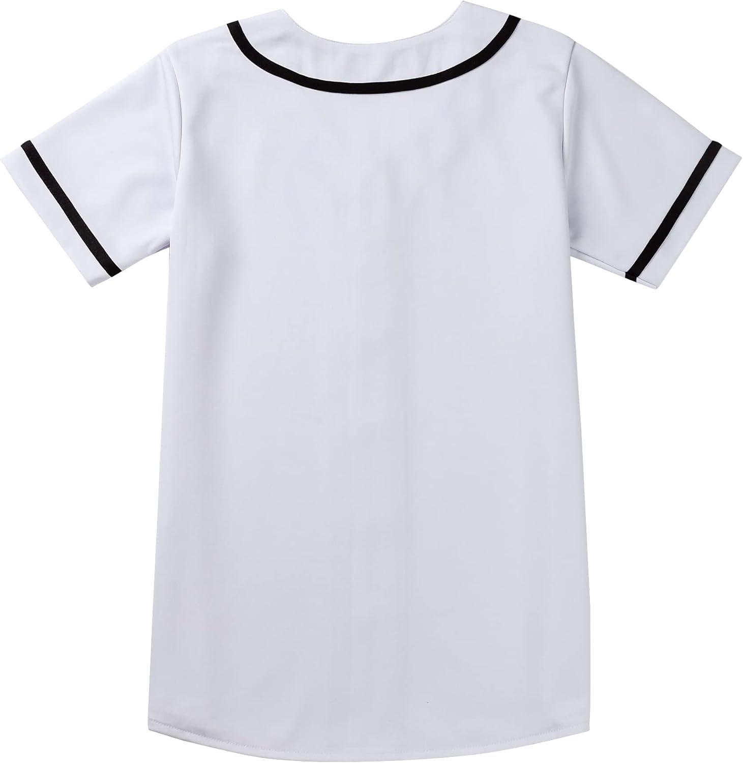 image:imageEALER BJW80 Series Womens Baseball Jersey Softball Jersey Button Down ShirtsWhite