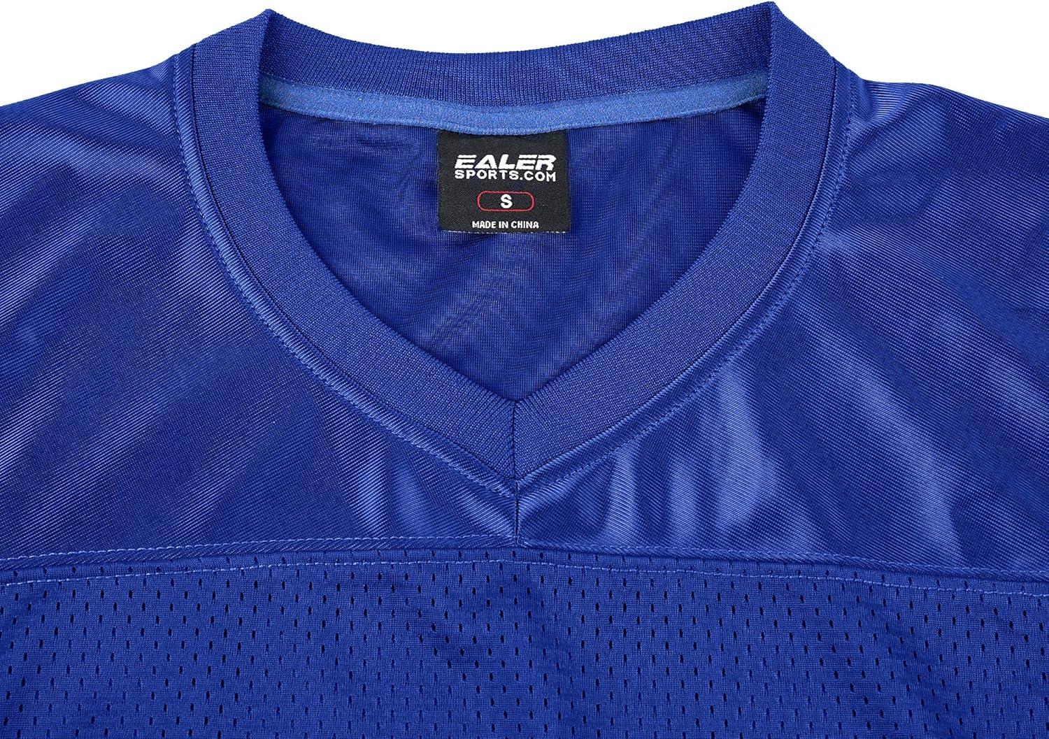 image:imageEALER Blank Football Jersey Mesh Athletic Football Shirt Practice Sports UniformBlue