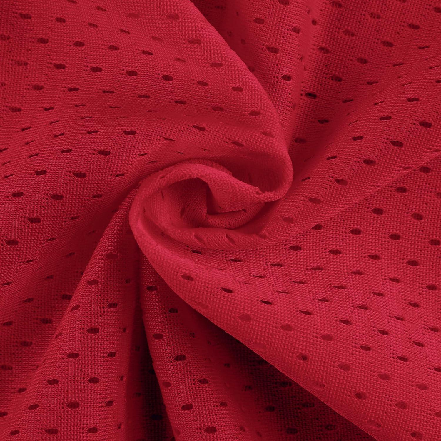 image:imageEALER Blank Football Jersey Mesh Athletic Football Shirt Practice Sports UniformNew Red