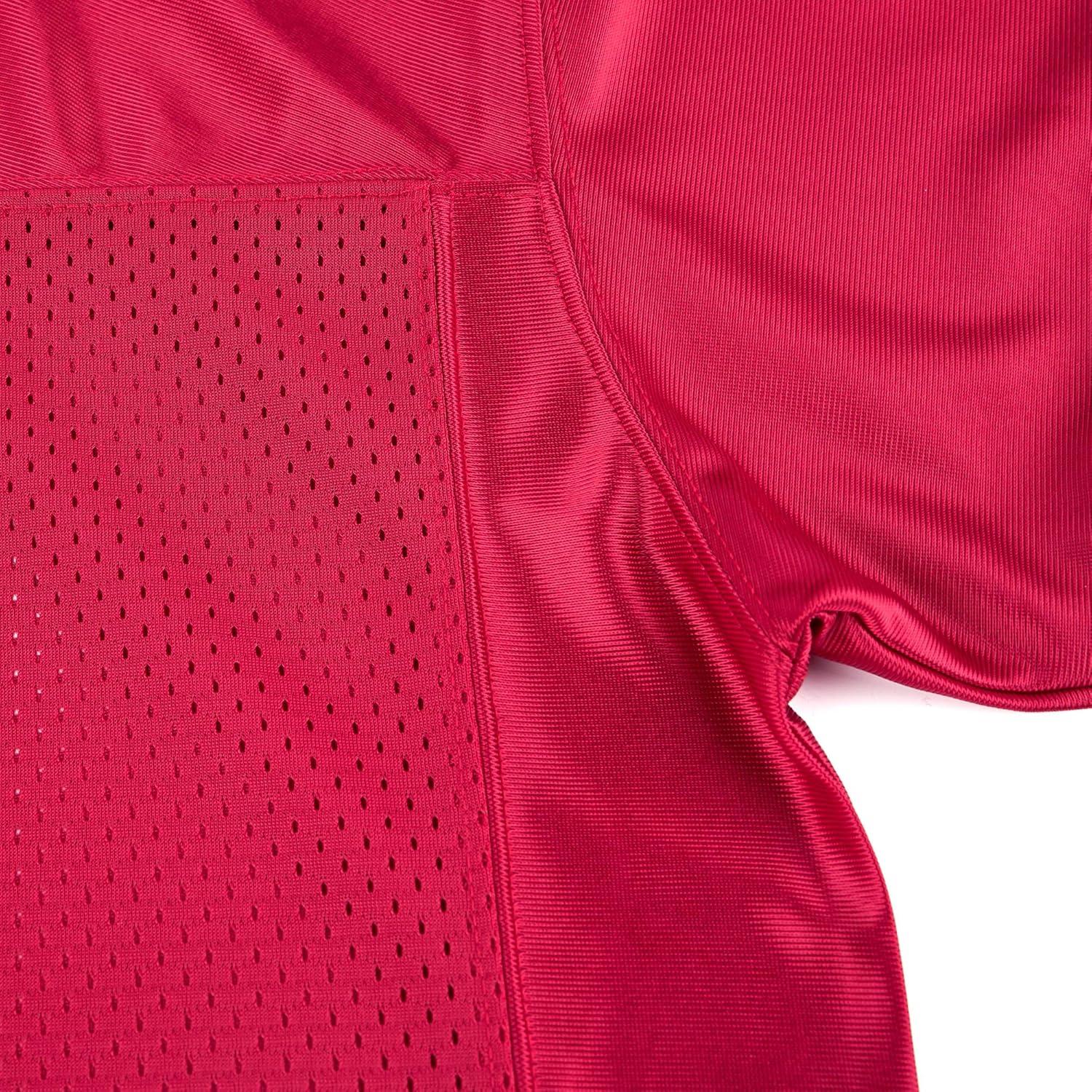 image:imageEALER Blank Football Jersey Mesh Athletic Football Shirt Practice Sports UniformRed