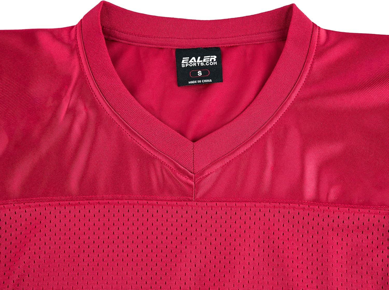 image:imageEALER Blank Football Jersey Mesh Athletic Football Shirt Practice Sports UniformRed